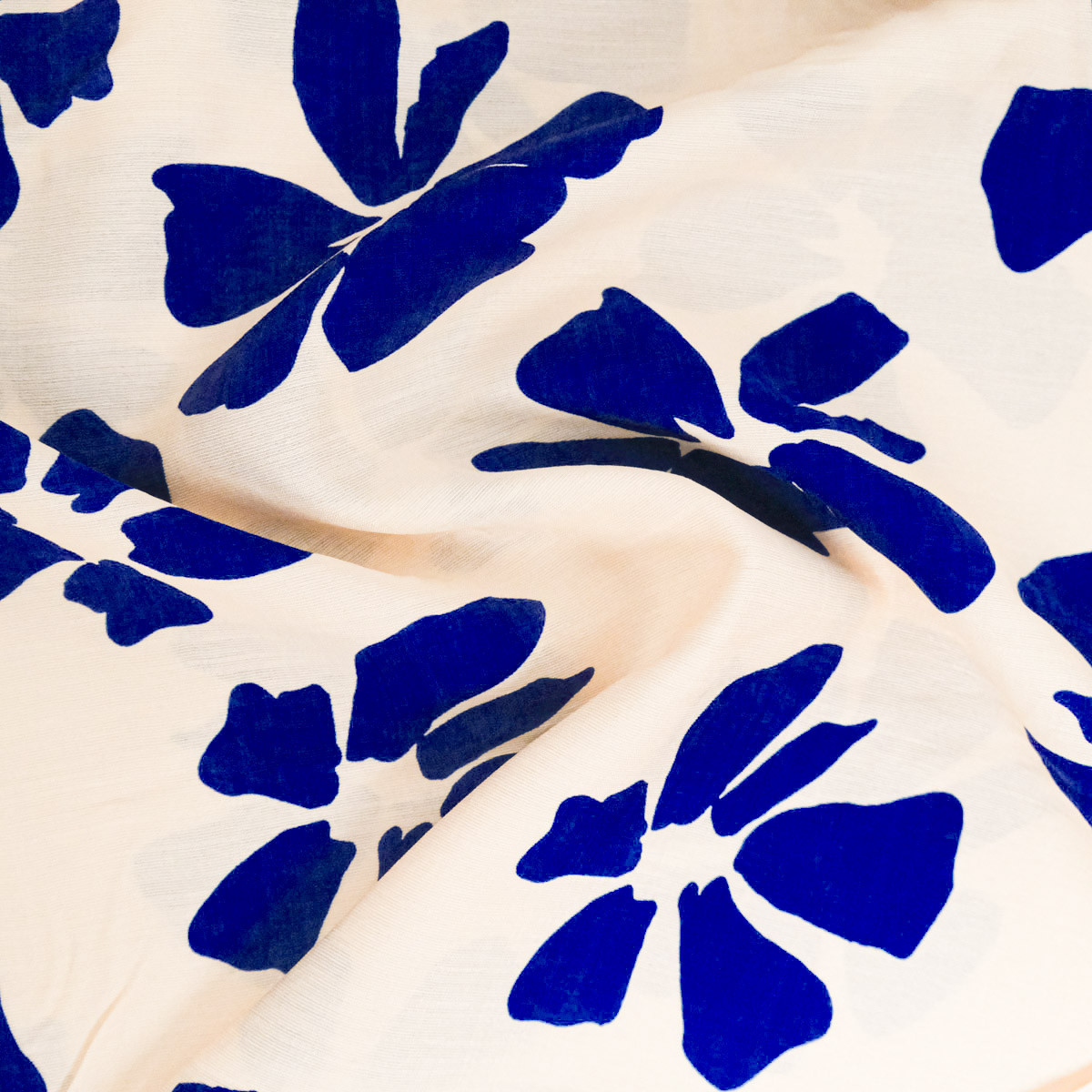 Blue Jolia Print Blended Viscose - Maison Klem